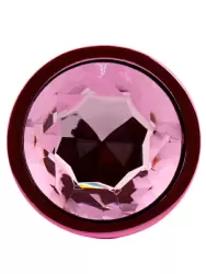 Розовая алюминиевая анальная пробка Large