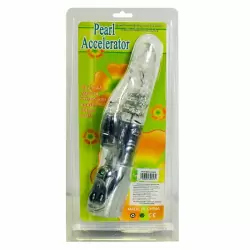 Ротатор с вибростимуляцией клитора Travel Partner – прозрачный