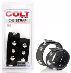 Двойная утяжка на пенис Colt C/B Strap Domed With Ball Strap – черный