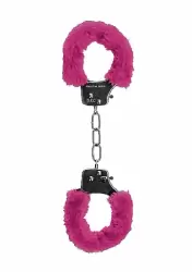 Металллический наручники с замком Furry Pleasure Handcuffs Pink