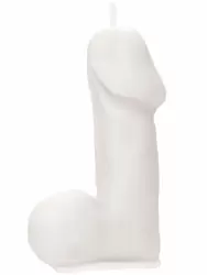 Оригинальная свеча Pecado BDSM «Пенис средний», 8,5 см, белая