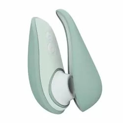 Вакуумный стимулятор клитора Womanizer Liberty 2 Sage, технология Pleasure Air, 10 см, бирюзовый