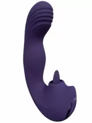 Вибратор Shots Toys Yumi, 10 скоростей, с клиторальным язычком, фиолетовый