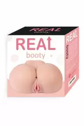 Мужской набор: Реалистичный двойной мастурбатор Real Booty 24 см и Нейтральный лубрикант JO Personal H2O - 60 мл