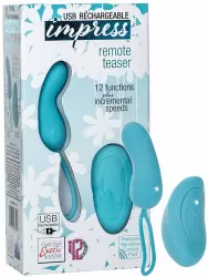 Перезаряжаемое вибро-яйцо Impress Remote Teaser на радиоуправлении – голубой