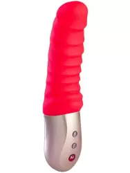 Фактурный вибратор Fun Factory Semilino, 17,5 см, силикон, красный