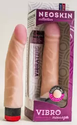 Вибрирующий реалистик NeoSkin 19,5 x 3,8 см – телесный