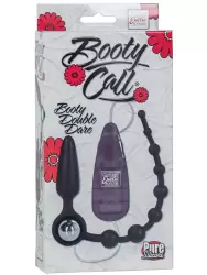 Анальная пробка-цепочка с вибрацией Booty Double Dare – черный