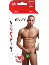 Зеленые тонги с застежками, трусы мужские - M/L