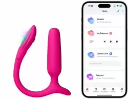 Анальный вибратор с клиторальной стимуляцией Lush Anal Butt Plug