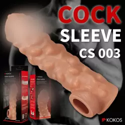 Насадка на фаллос с крупными бугорками и отверстием для мошонки EXTREME SLEEVE RES.003 Medium