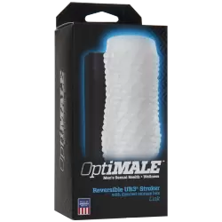 Мастурбатор двусторонний OptiMALE Reversible UltraSkyn Stroker Link – прозрачный