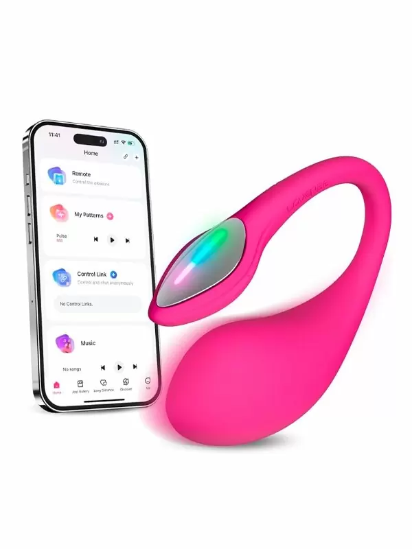 Интерактивное виброяйцо Lovense Lush 4, программируемое управление со смартфона, с LED-подсветкой, силикон