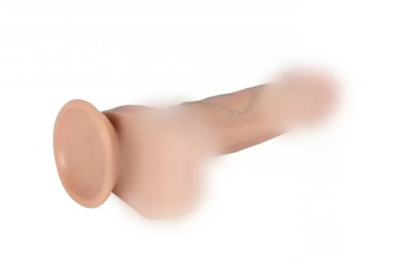 Реалистичный фаллоимитатор REAL, 23 см, с мошонкой, с трусиками для страпона, ПВХ, телесный