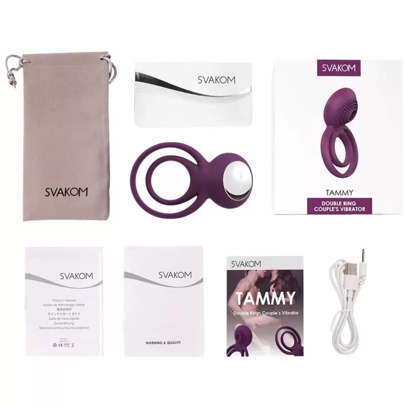 Двойное эрекционное виброкольцо Tammy Violet