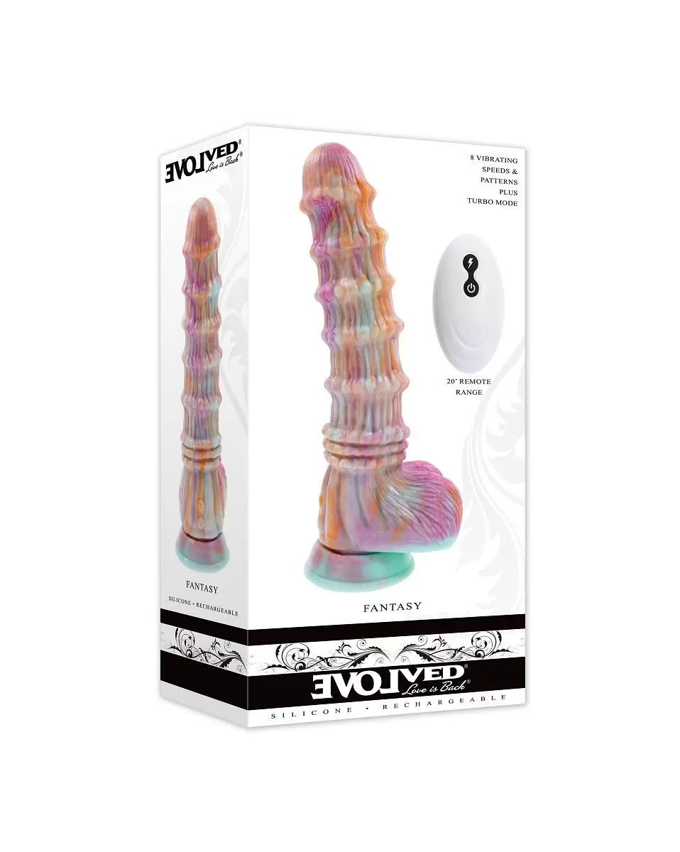 Фаллоимитатор необычной формы на присоске с вибрацией Fantasy