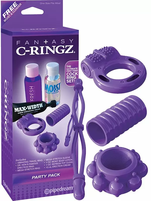 Набор эрекционных колец Party Pack – фиолетовый