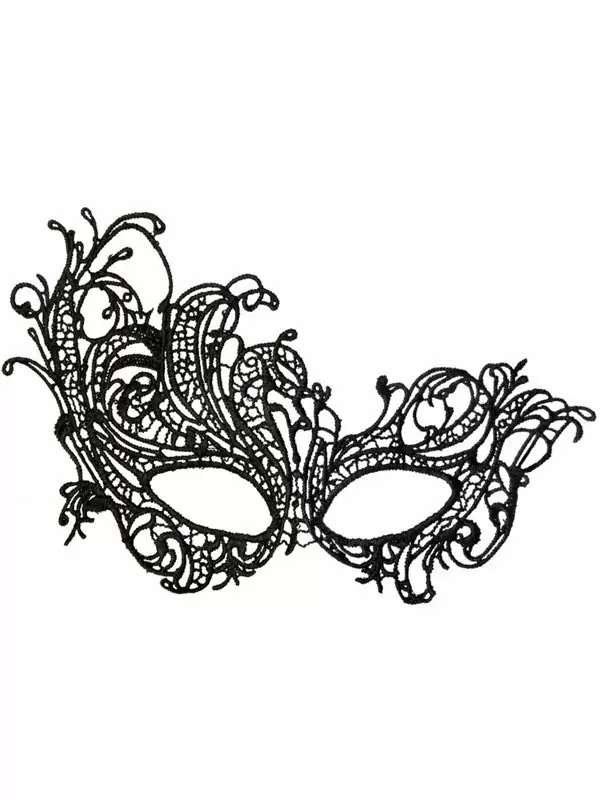 Маска нитяная TOYFA Theatre «Страусиное перо» – черный