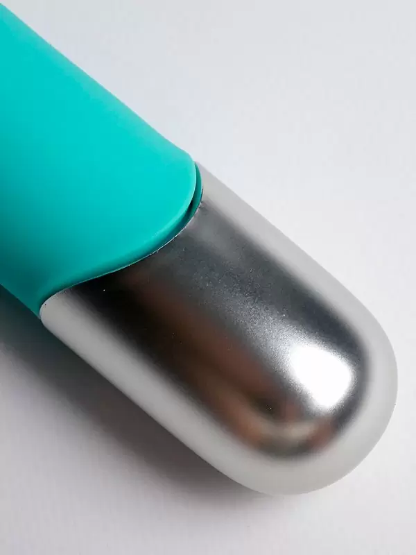 Многофункциональная вибропуля Youvic, 17,1 см, 10 режимов, с кисточкой, силикон, бирюзовый