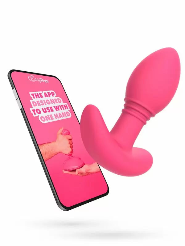 Интерактивная вибропробка One-DC Axel, 10 см, 9 режимов, силикон, розовый