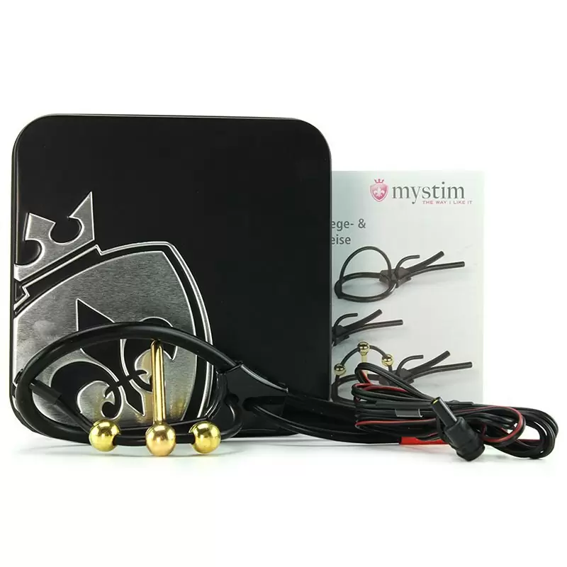 Электросбруя для головки пениса Plunging Pete с зондом-электродом для уретры – черный