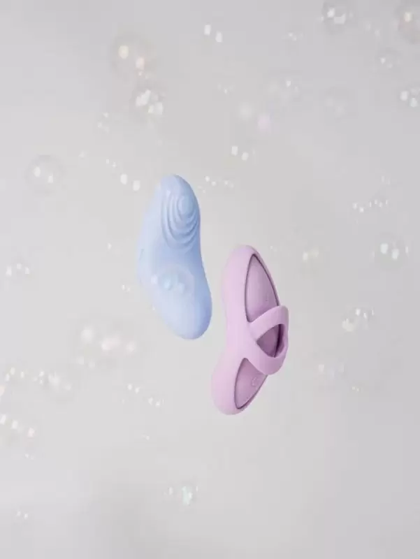 Мини-вибратор на пальцы Svakom Echo 2 с функцией нагрева, 5 режимов, 5 скоростей, дистанционное управление, функция блокировки, голубой