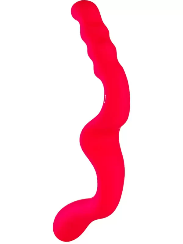 Двойной фаллоимитатор Fun Factory New Wave, гибкий, со стимуляцией клитора, розовый