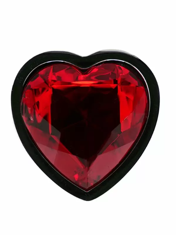 Набор из серебряной анальной пробки и четырех кристаллов в форме мастей (Small)