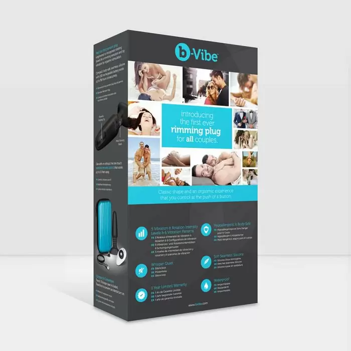 Анальный стимулятор Rimming Plug с римминг эффектом – черный