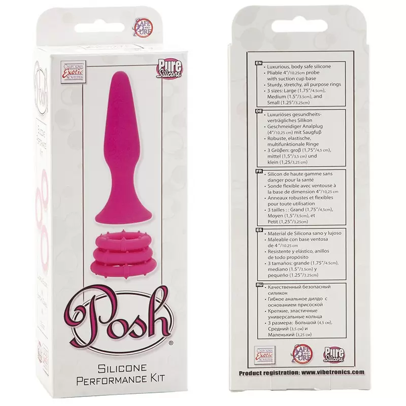 Набор эрекционных колец и анальная пробка Posh