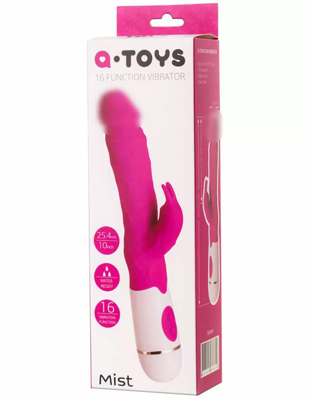 Вибратор с клиторальным стимулятором кроликом TOYFA A-Toys Mist – розовый