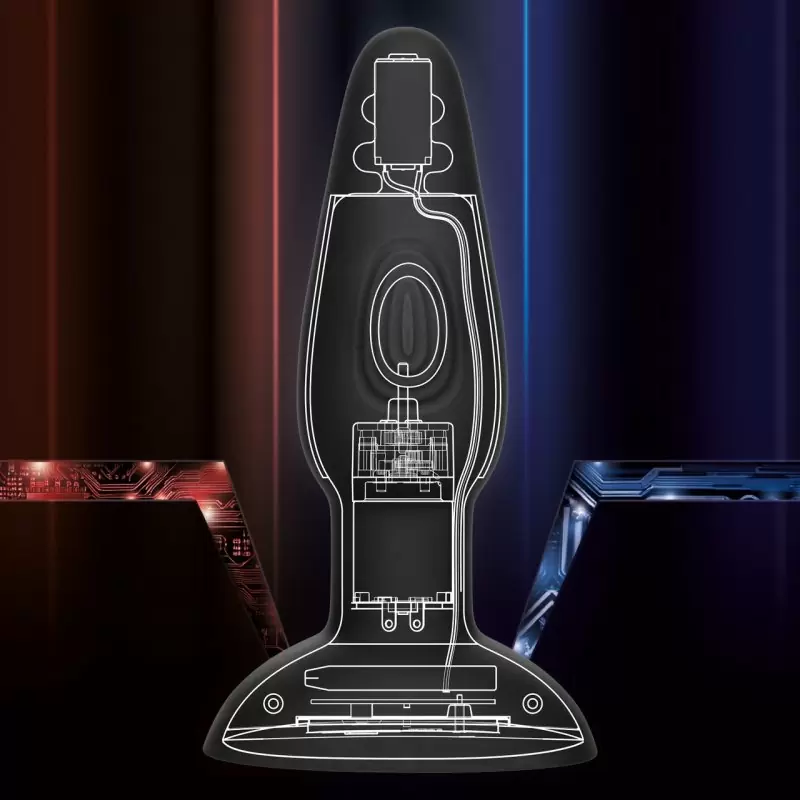 Инновационная умная анальная пробка Bionic Dual Pulsating Probe, 14,5 см, 10 режимов, черный