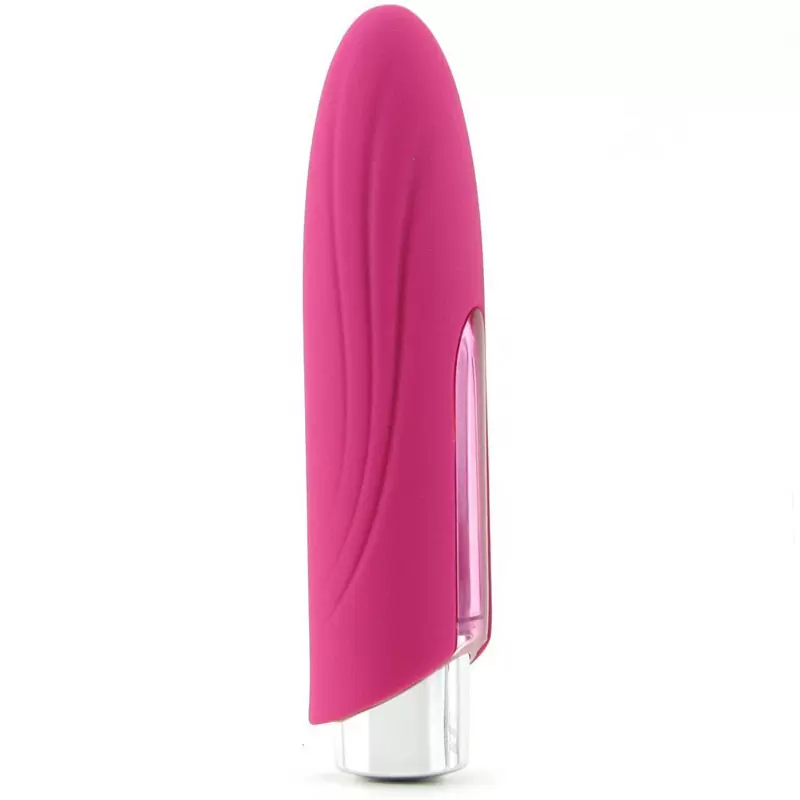 Дизайнерский мини массажер с насадкой Nyx - Pink