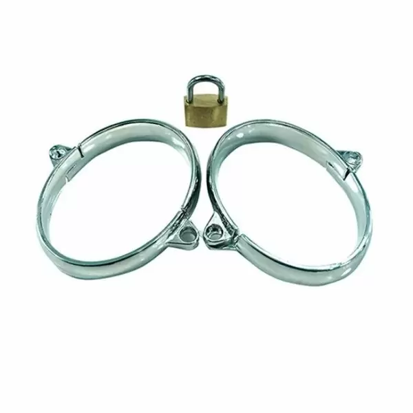 Овальные оковы на навесном замке металл малые