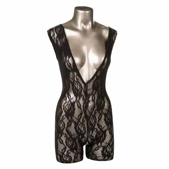 Элегантный кэтсьюит Scandal® Lace Body Suit, размер S/L, черный