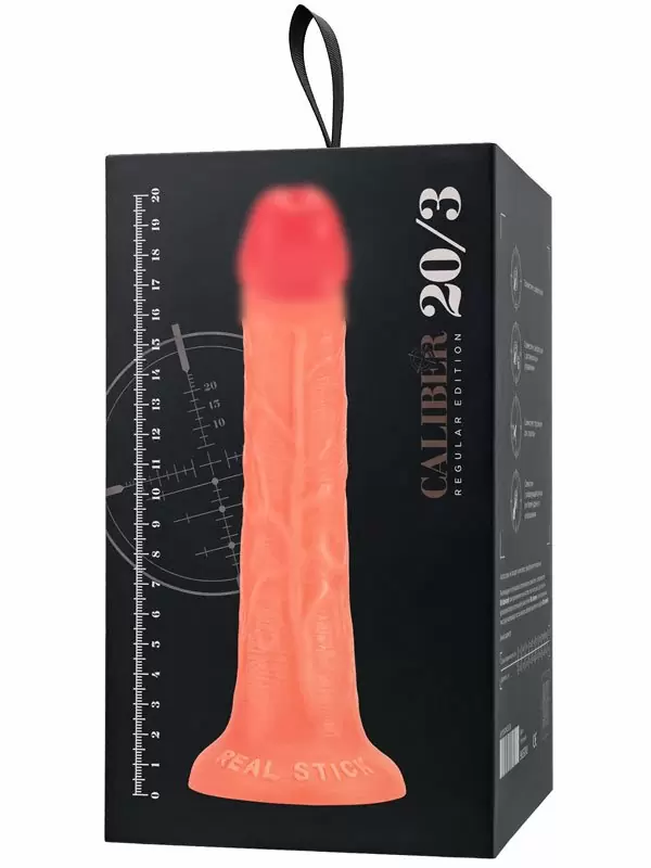 Реалистичный фаллоимитатор TOYFA RealStick CALIBER, 20 см, ПВХ