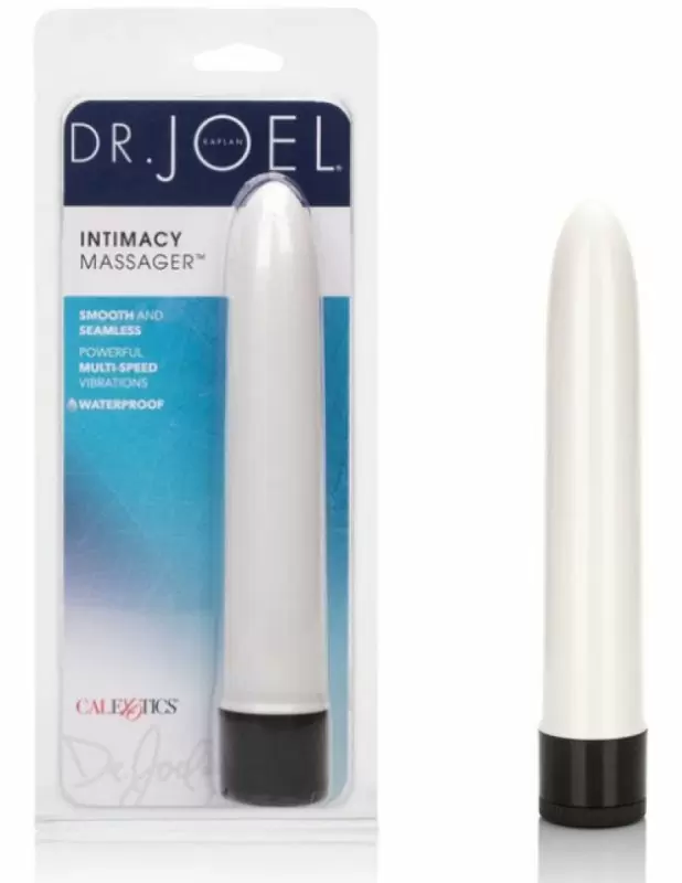 Изящный гладкий вибромассажёр Dr. Joel Kaplan Intimacy Massager – белый
