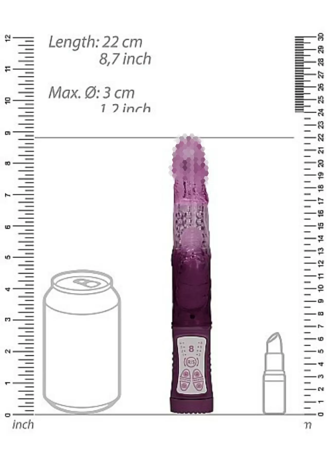 ВИБРАТОР КРОЛИК ROTATING BEETLE - фиолетовый