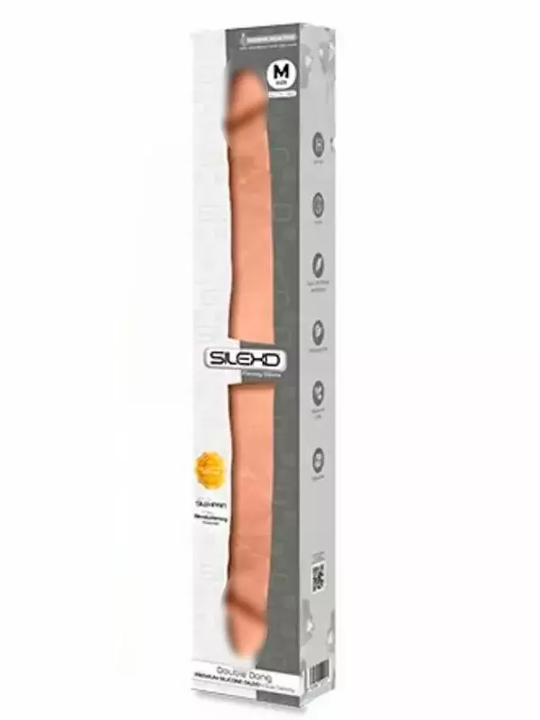 Реалистичный фаллоимитатор SILEXD Model 1, двусторонний, 42,5 см, силикон, телесный