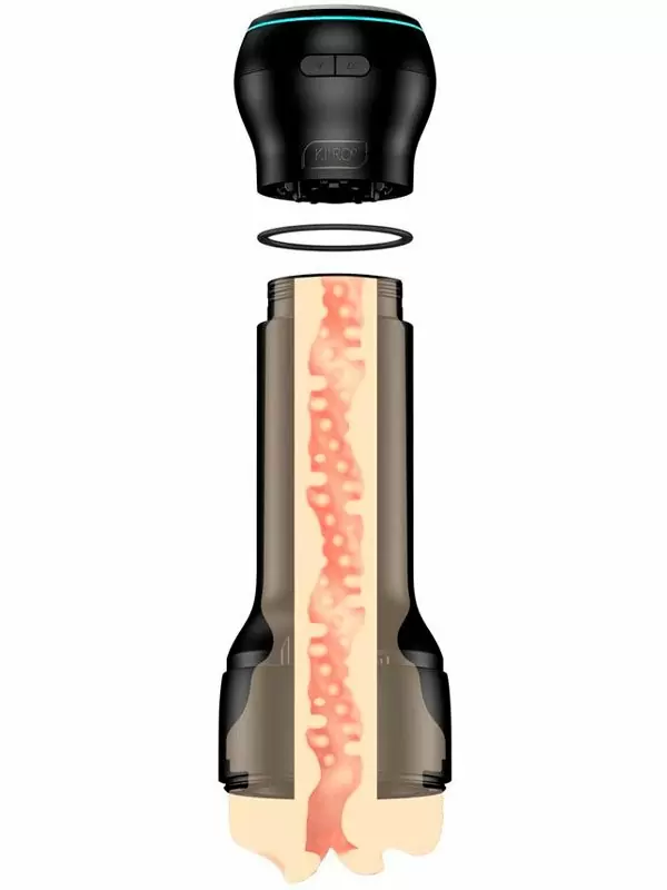 Набор Kiiroo: Мастурбатор Feel Stroker Mouth + интерактивная насадка PowerBlow, со всасывающим эффектом, черный