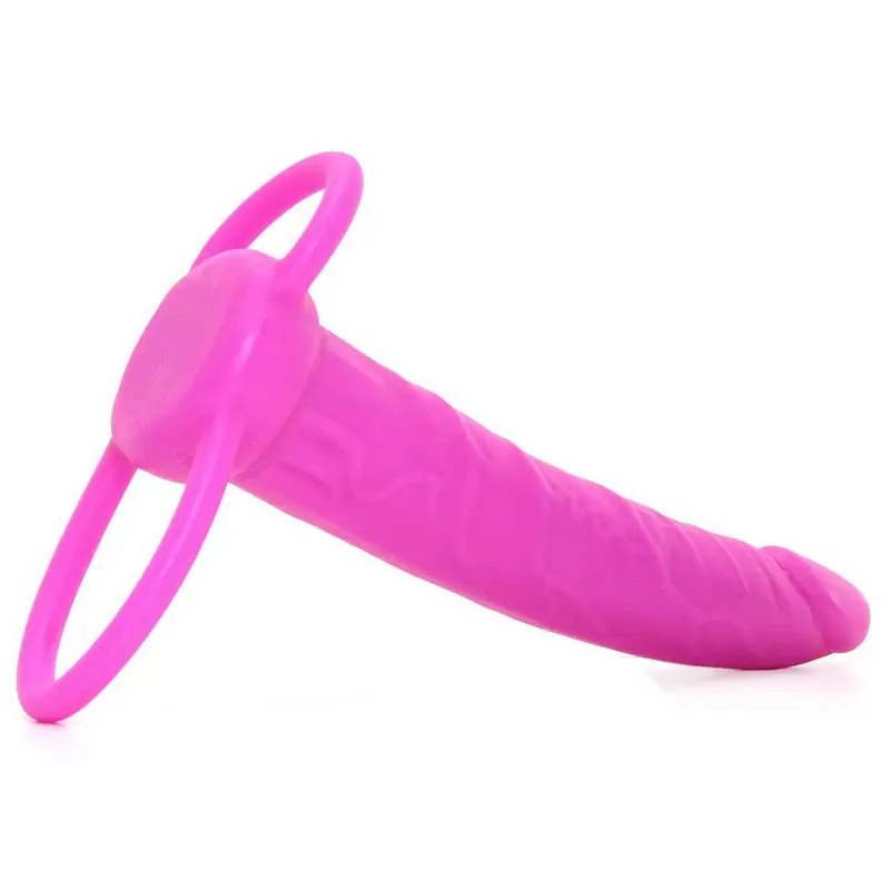 Мужской страпон Dual Penetrator - розовый