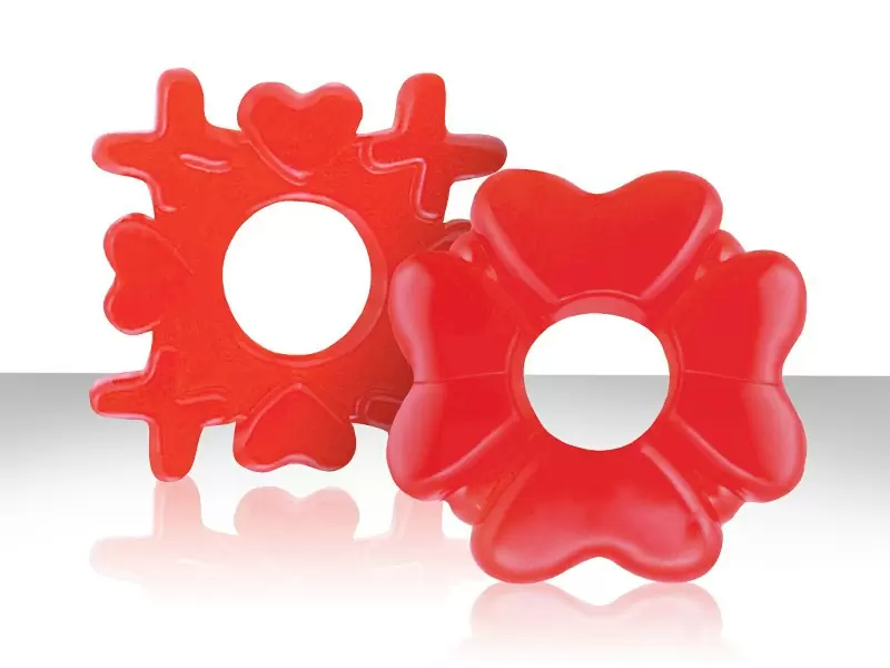 Два эрекционных кольца Love Me Tender - Red