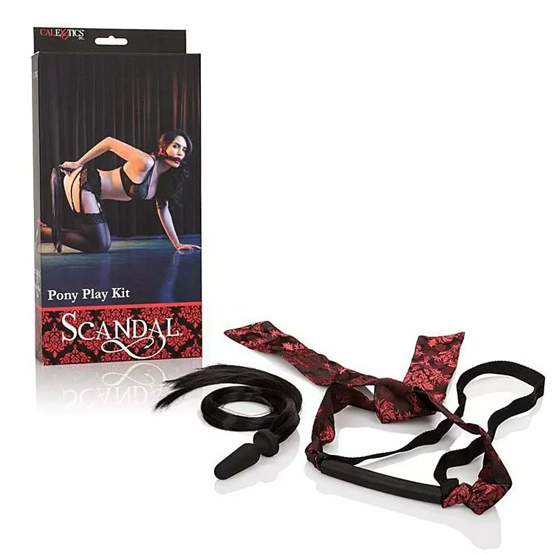 Набор для игр Scandal Pony Play Kit - черный с красным