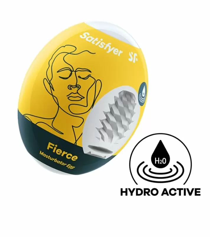 Компактный мастурбатор Satisfyer Egg Single (Fierce), в форме яйца, ТПЕ, прозрачный