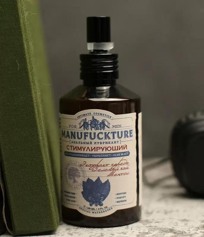 Стимулирующий анальный интимный гель MANUFUCKTURE, с чередой и зеленым чаем, 150 мл