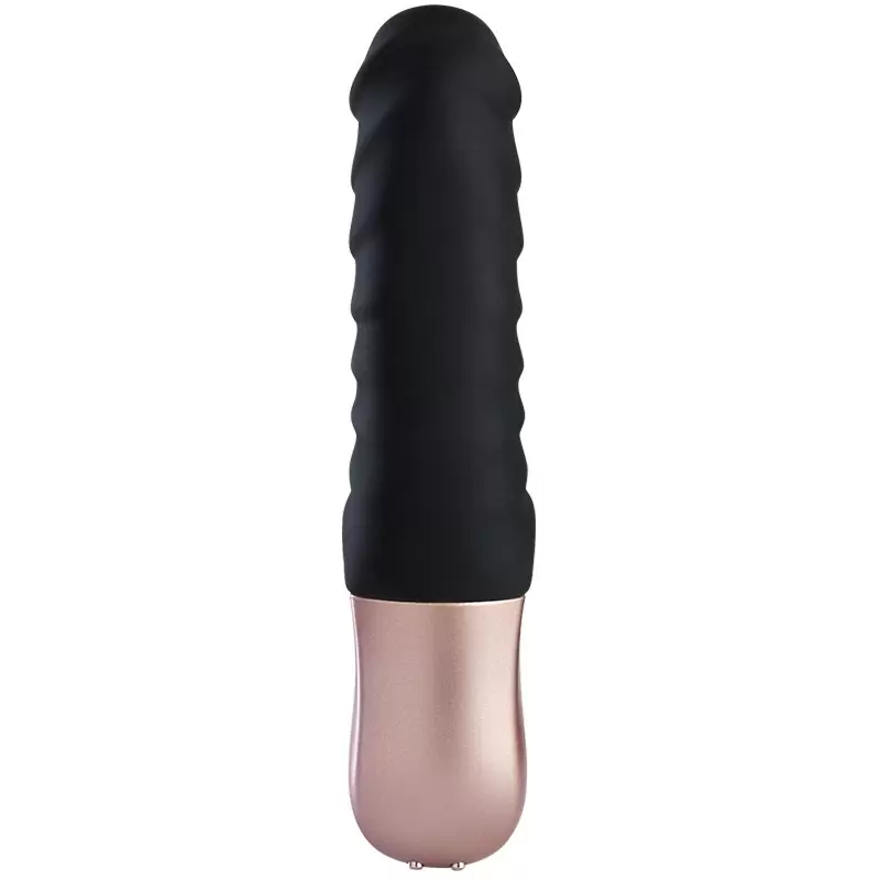 Фактурный вибратор Fun Factory Semilino, 17,5 см, силикон, черный