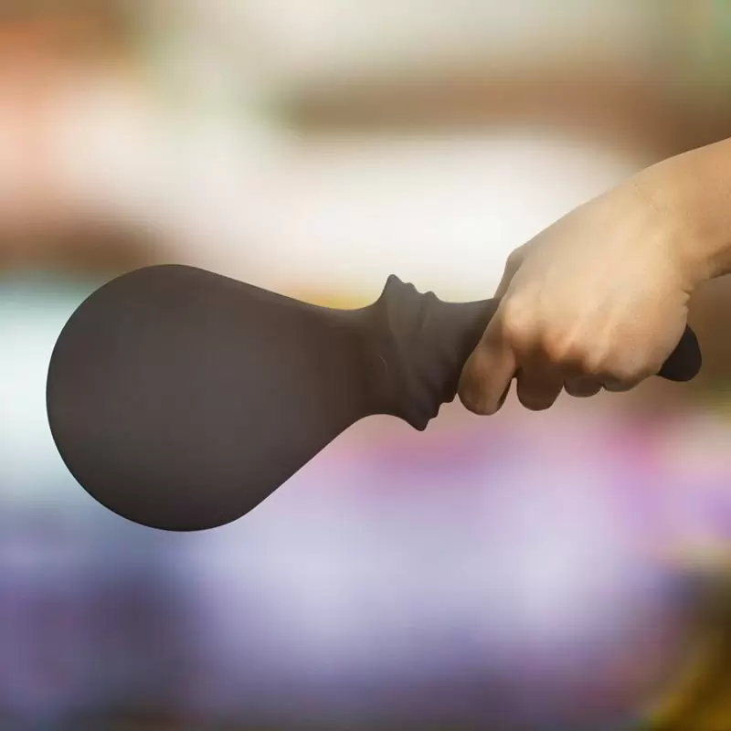 Паддл-шлепалка Fun Factory Buck Dich с рукояткой в виде фаллоимитатора, 31,5 см. черный