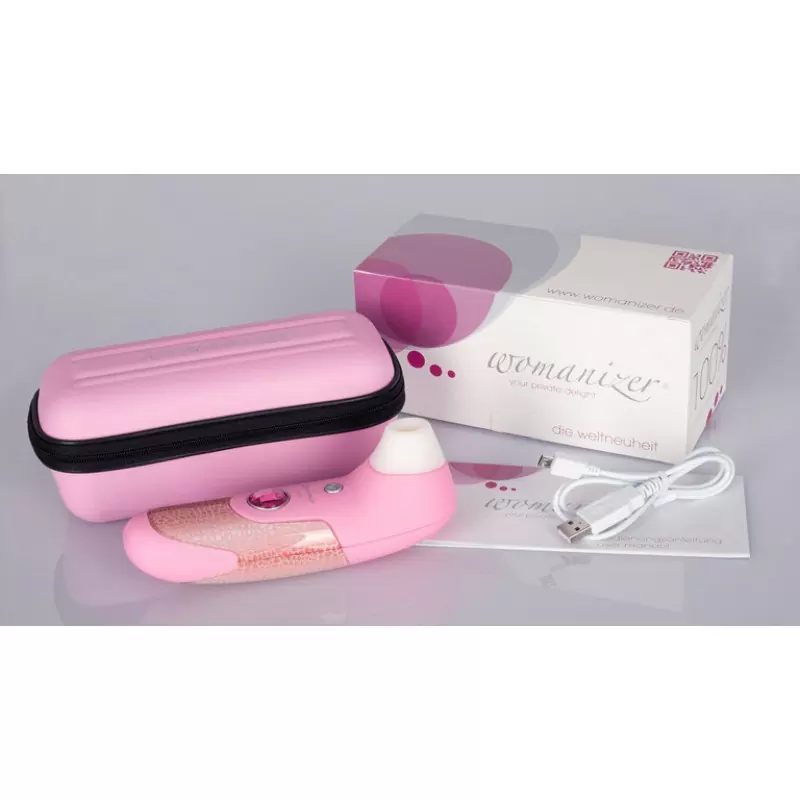 Бесконтактный стимулятор клитора Womanizer limited edition, уникальный дизайн, 16 см, розовый