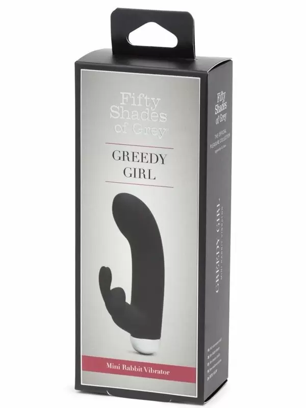 Компактный вибратор-кролик Fifty Shades of Grey Greedy Girl mini, 7 режимов, 14 см, черный