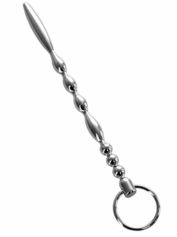 Уретральный плаг с кольцом в основании TOYFA Metal фигурный – серебристый